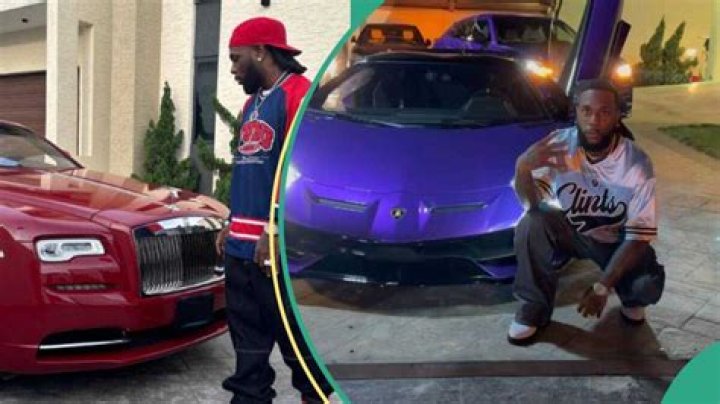 “Evidence Choke”: Burna Boy Rocks Matching Outfits With His Rolls Royce and Lamborghini, Fans Drool