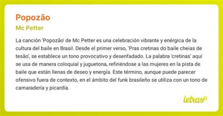 Lyrics & Translations of Popozão by Mc Petter