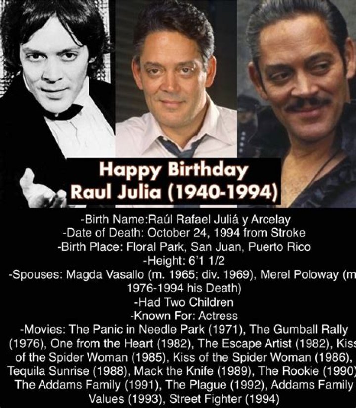 Raul Julia – Biography, Facts & Life Story